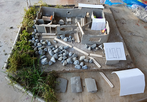 model house perspective